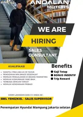 LOWONGAN SALES CONSULTANT HYUNDAI MAMPANG