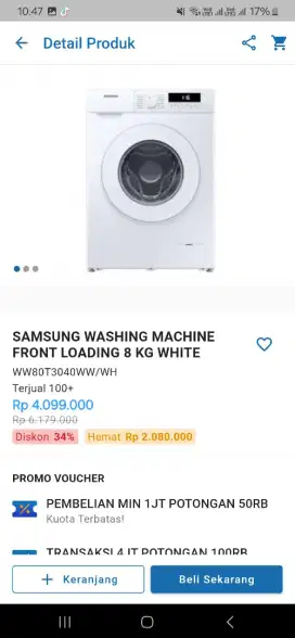 FRONT LOADING SAMSUNG 8KG PROMO