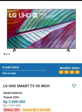 SMART TV UHD LG 4K AI 50UR7500PSC