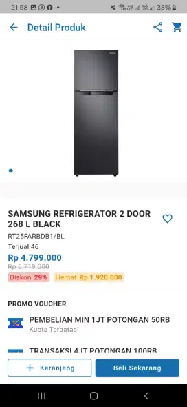 KULKAS SAMSUNG 260 LITER MURAH