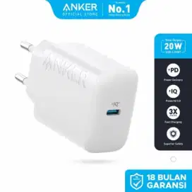 Charger Anker Powerport 20W Fast Charging USB Type C Original