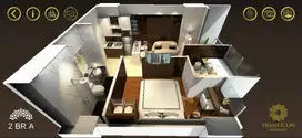 Apartement Type  Aspen B. 2BR-A. LT 10. UNIT - .   2 Kamar Tidur