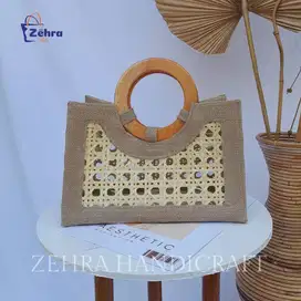 Tas Goni Kombinasi Anyaman Bambu Mika | Tas Hampers | Tas Souvenir