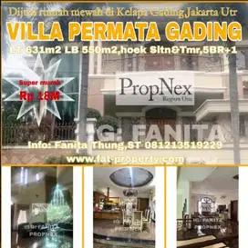 Dijual rumah mewah di Villa Permata Gading,Kelapa Gading,Jakarta Utara