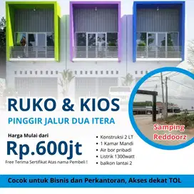 ruko siap bangun dekat kampus itera/pinggir jalur 2 itera