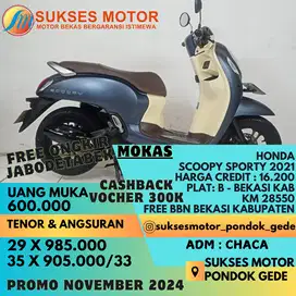 dp 600k free bbn bekasi kabupaten scoopy sporty 2021