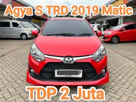 2JT AGYA TRD AT 2019 MERAH LOW KM 40RB SUPER RARE !!