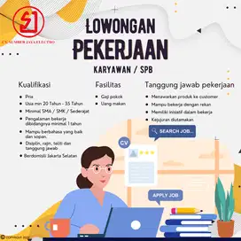 LOWONGAN KERJA KARYAWAN / SPB