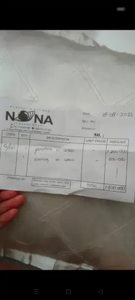 Jual cepat perhiasan mutiara kalung dan anting