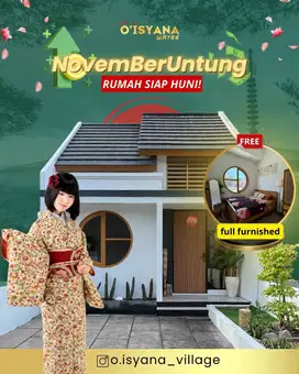 Rumah Siap Huni Jogja Barat Ada Taman Bermain Jepang Modern