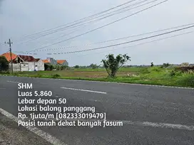 Tanah pinggir jl. raya balong panggang lokasi istimewa [pusat bisnis]