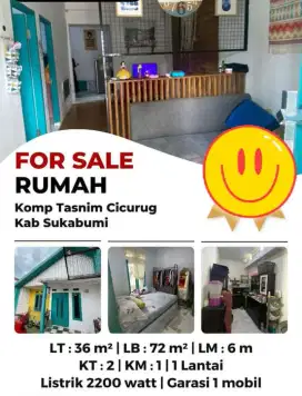 DIJUAL RUMAH PERUM TASNIM