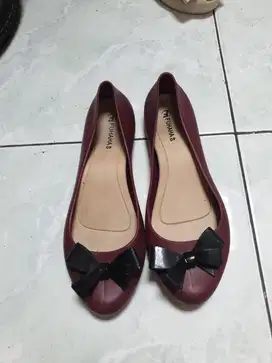 SENDAL / SEPATU WANITA FLAT SHOES 2 PASANG MURAH