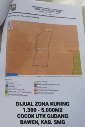 TANAH ZONA KUNING UTK GUDANG DI KAB. SEMARANG