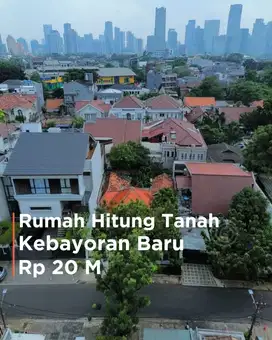 RUMAH HITUNG TANAH DI KEBAYORAN BARU PRIME AREA