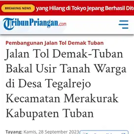 jual tanah tahulu merakurak tuban tanah kena tol demak tuban