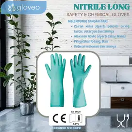 Sarung Tangan Panjang Nitrile Chemical Resistant Food Contact Save 1ps