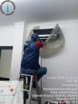 Jasa service AC, kulkas, mesin cuci, pompa air, dan bongkar pasang ac.