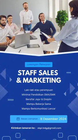 LOWONGAN PEKERJAAN SALES MARKETING