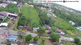 tanah strategis 40x217m di jl.p.m noor seberang pasar selasa