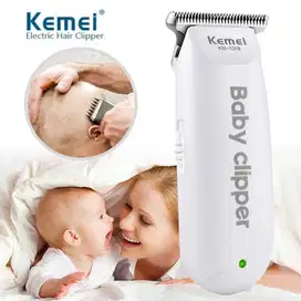 Alat Cukur Clipper Rambut Bayi dan Anak Elektrik (Cas USB) - Kemei