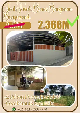 Di Jual Tanah Bonus  Bangunan cck utk kost Elite, Banyumanik Tembalang