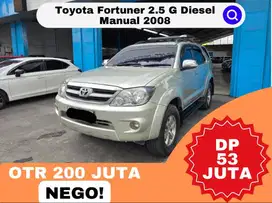 TDP 53 Juta! Toyota Fortuner 2.5 G Diesel Manual 2008 / Pajero Sport