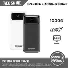 Powerbank RedSkull 10000mAh RSPB-A10 Ultra Slim LED Display Indicator