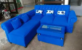 Sofa bludru/ Sofa promo/ Sofa L