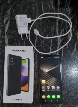 Dijual SAMSUNG Galaxy A 52 ram 8/256 Hitam Like New