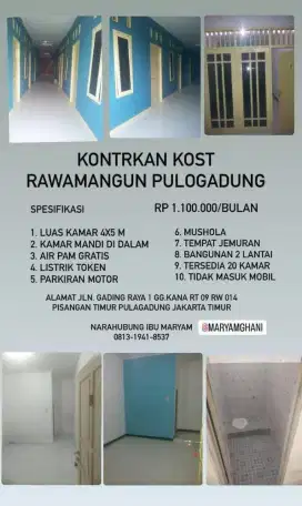 Kost Kontrakan Rawamangun