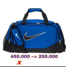 TAS NIKE ORIGINAL 100%  NIKE BRASILIA 5 DUFFEL!