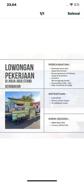 Lowongan kerja di jogja