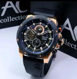 Jam tangan Pria Alexandre Christie ac 6506 original  black ros