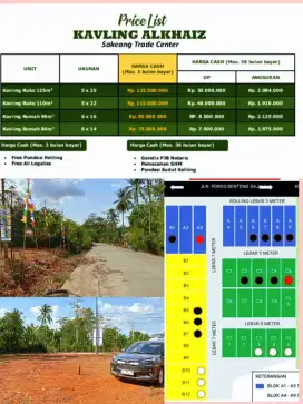 Di jual tanah kavling  di lokasi yang strategis di kabupaten Maros