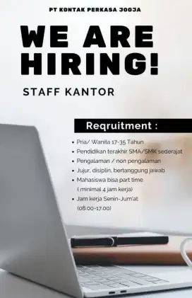 Lowongan staff kantor