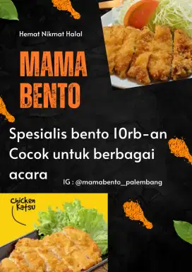 Paket nasi bento ayam katsu