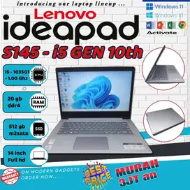 MURAH LENOVO IDEAPAD S145 CORE i5 GEN 10 RAM 8GB SSD 256GB MULUS R-AK