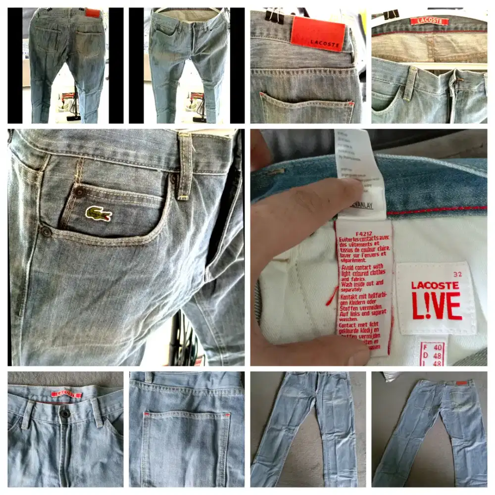 JNS01-PRELOVED LACOSTE LIVE CELANA JEANS 1000% AUTHENTIC LIKE NEW NEGO
