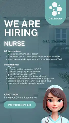 Nurse (Perawat Klinik Kecantikan)