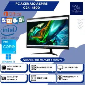 ACER AIO ASPIRE C24 - 1800 INTEL CORE I3-1305U RAM 8GB 512GB 23,8INCH