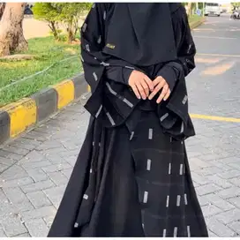 Set Abaya Khalifah Abaya Hitam