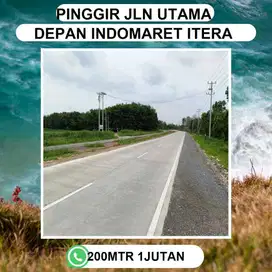 KAVLING PINGGIR JLN DEKAT KAMPUS ITERA DEPAN INDOMARET HARGA MURAH