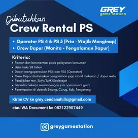 Lowongan Crew Rental PS & Crew Cafe