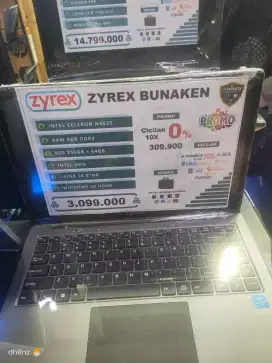 PROMO BUNGA 1,77% LAPTOP ZYREX BUNAKEN