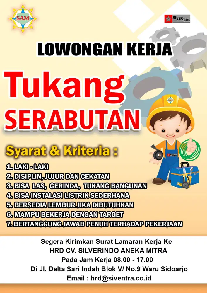 Dibutuhkan Cepat Tukang Serabutan