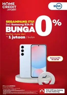 Promo bunga 0% Cicilan di Homecredit Samsung Galaxy S24 FE