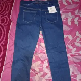 Celana jeans cewek tali belakang