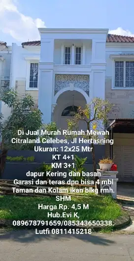 Di Jual Murah Rumah Mewah di Tosca Tree, Citraland Celebes