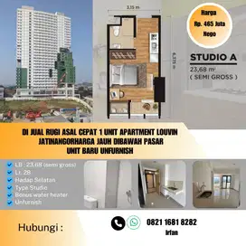 Dijual Rugi Asal Cepat 1 Unit Apartment Louvin Jatinangor Unfurnished